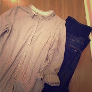 Button-up striped shirt