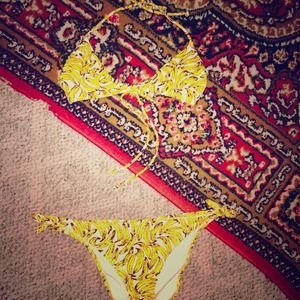 Victoria secret size medium bananas swim suite