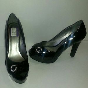 Guess Peep Toe Platform Heels