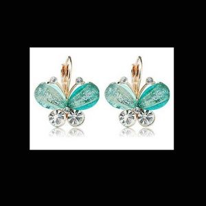 💰💰💰 Green butterfly earrings