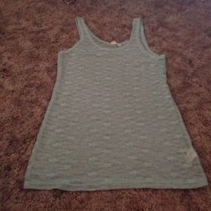 Mint colored lace tank top
