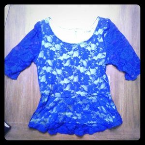 Very nice blue lace shirt!