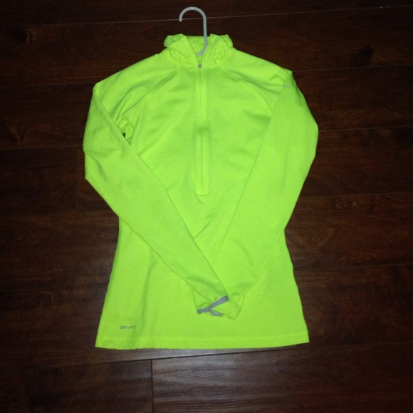 Neon nike dri-fit zip up