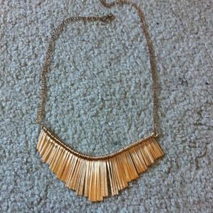 Gold statement necklace