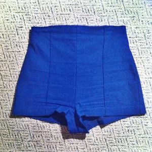 High Waisted Cobalt Blue Shorts