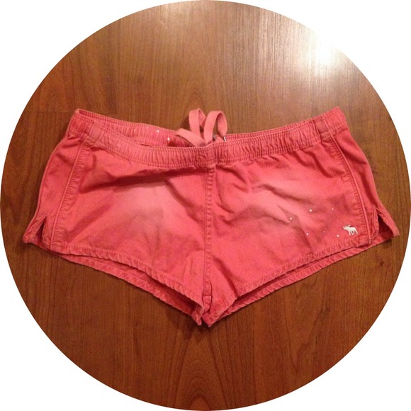 Abercrombie salmon drawstring shorts