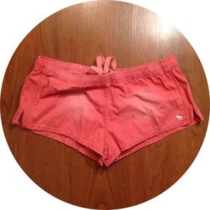 Abercrombie salmon drawstring shorts