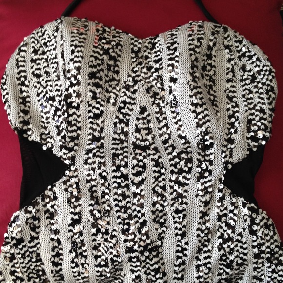 Bebe sequins mini dress.