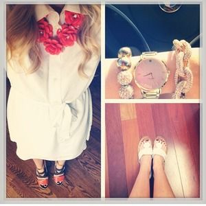 GAP Dresses - White gap shirt dress GAP Dresses - White gap shirt dress