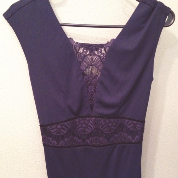 Forever 21 Love 21 Navy Blue Dress with Lace