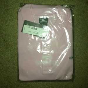 Mens Pink Lacoste Polo Collared Shirt Sz 8 XXL 2XL