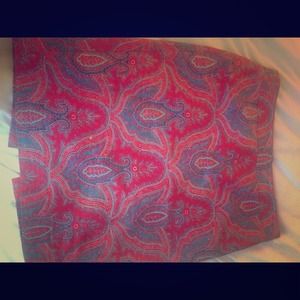 Jcrew No 2 pencil skirt. Size 8. Paisley print