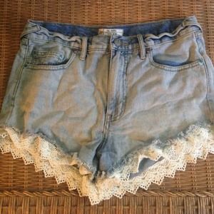 Free People shorts with lace