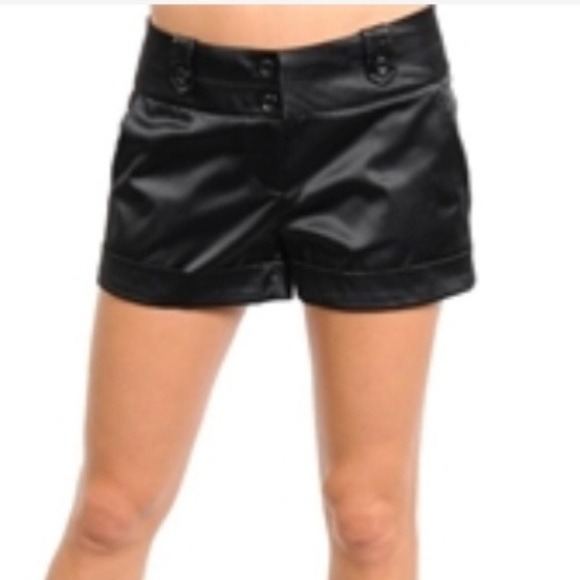 Satin Black Dress Shorts