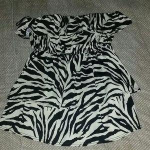 Forever 21 top animal print tan and black size sm