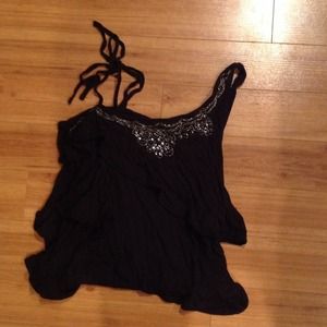 Black embellished Free People tank
