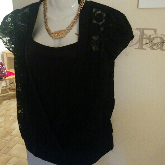 Black lace top