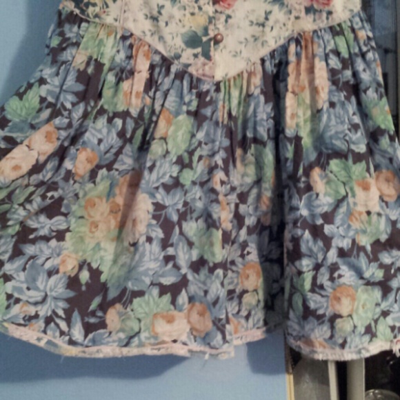 Vintage strapless floral dress - Picture 3 of 4