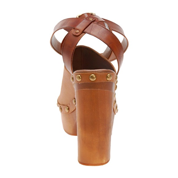 HP 💖 Aldo Sanderman wooden leather mules - Picture 3 of 4