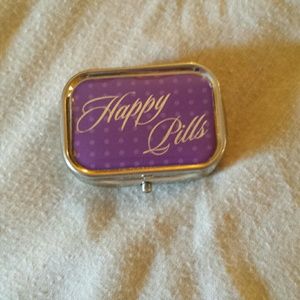 Small pill box says "Happy Pills"