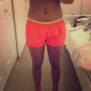 Neon Orange & Yellow Running Shorts