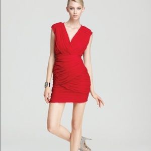 Madison Marcus Solid Silk Crossover Dress