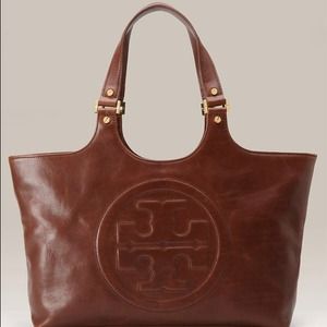 Tory Burch 'Bombe' Glazed Leather Tote