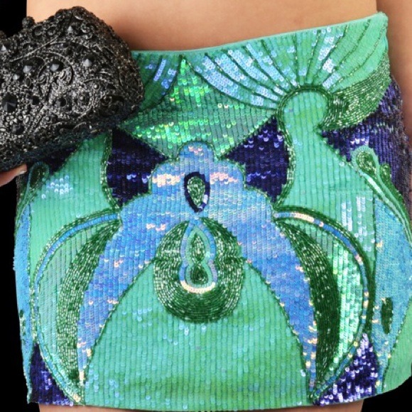 The Nude Face hand beaded mini skirt - Picture 1 of 1