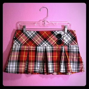 Red & Black Plaid Mini School Girl Skirt Size 5