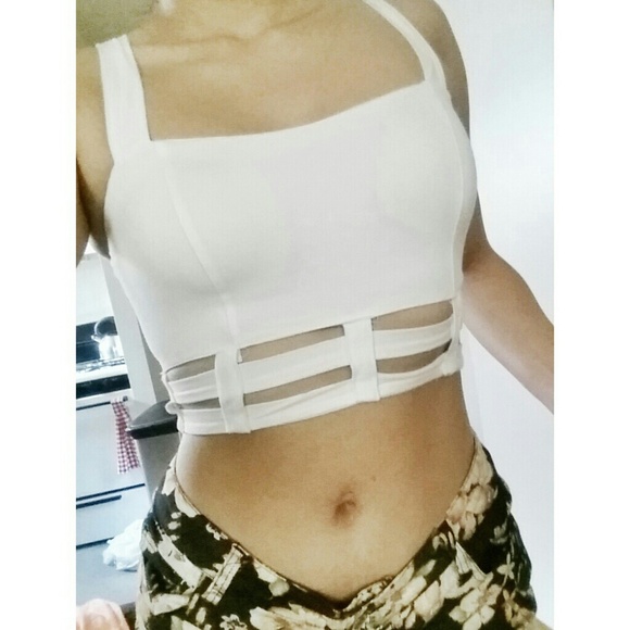 White crop top