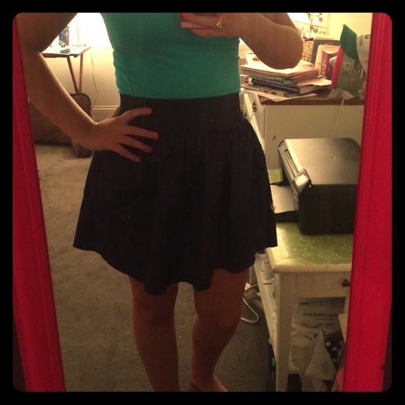 Dark denim high waisted skirt - Picture 1 of 3