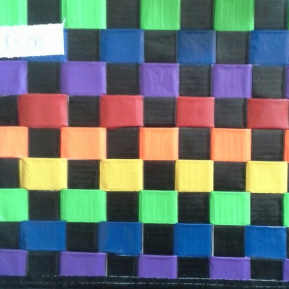 Rainbow woven bag/wallet/clutch - Picture 1 of 1