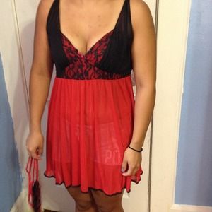 New lingerie red with lace