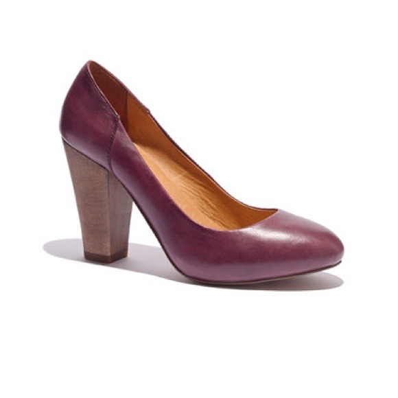 Madewell Frankie Pump in Rich Plum NWOT