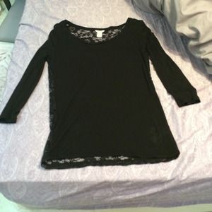 Black mid sleeve shirt