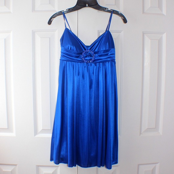 Satin Royal Blue Dress