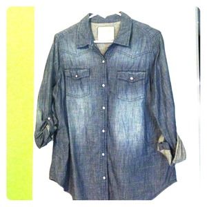 Denim long sleeve shirt