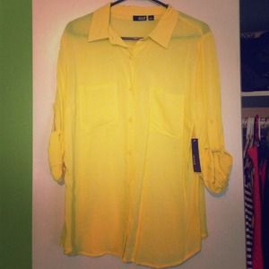 Yellow JCPenney Button Down