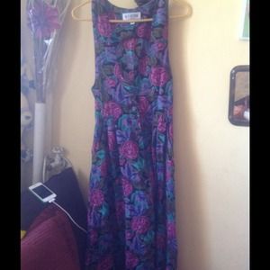 Vintage overall like floral print dress