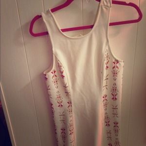 Somedays lovin sml Aztec Indian white tight dress