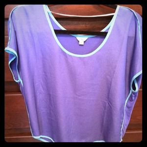 Guess purple top with bright electric blue trim!