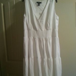 White peasant style dress