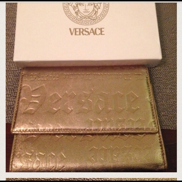 Versace (authentic ) ladies gold leather wallet