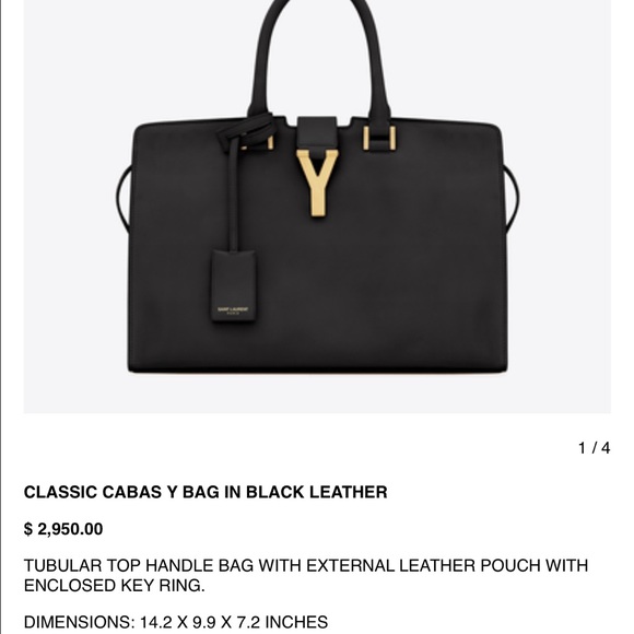 🚫SOLD🚫YSL LIGNE SOFT LEATHER BAG. Medium - Picture 3 of 4