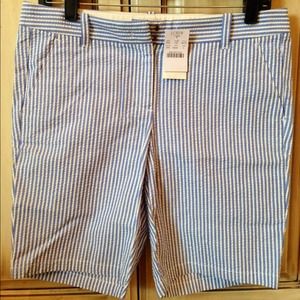 J. Crew Pants - BRAND NEW J.Crew Factory 9" Short in Seersucker J. Crew Pants - BRAND NEW J.Crew Factory 9" Short in Seersucker