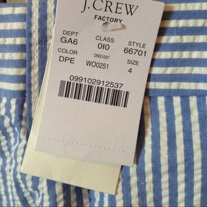 J. Crew Pants - BRAND NEW J.Crew Factory 9" Short in Seersucker J. Crew Pants - BRAND NEW J.Crew Factory 9" Short in Seersucker