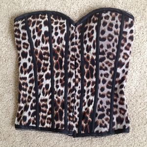 Cheetah print corset
