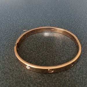 925 rose silver copy Cartier bracelet