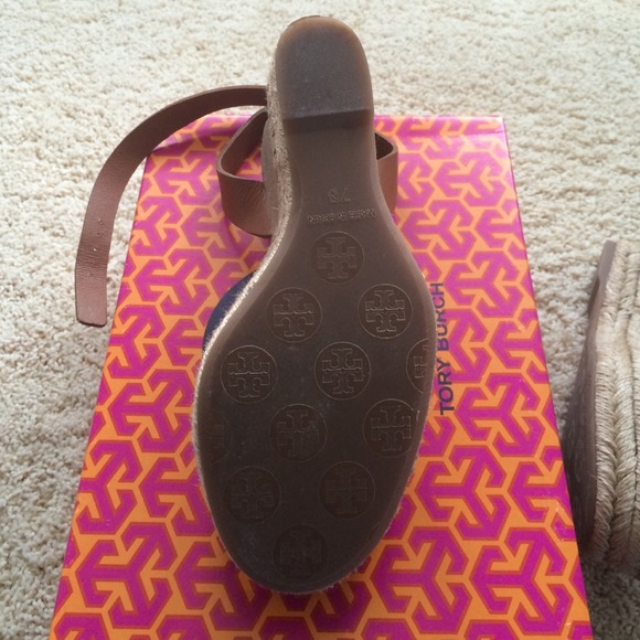 Tory burch ankle strap wedge NO TRADES!! - Picture 3 of 3