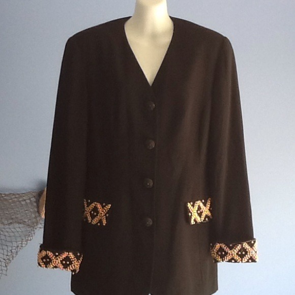 Black beaded blazer